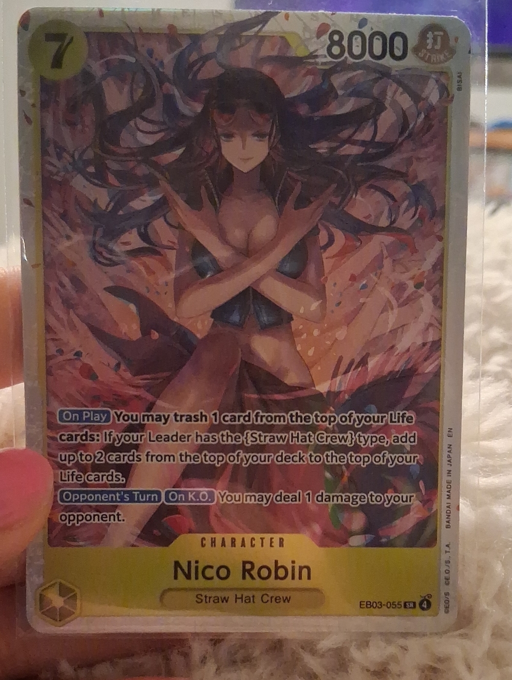 Onepiece Nico Robin Trading Card - Purple, Black, Yellow